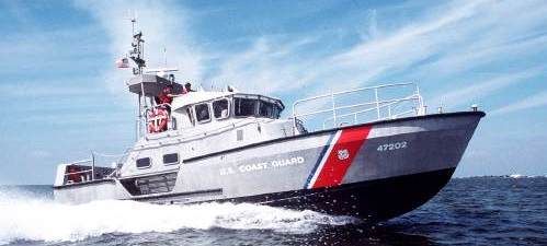 MLB 47 US Coast Guard Boat Mahogany Wood Model Large