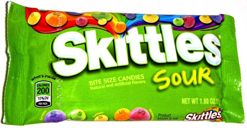 SOUR SKITTLES   BITE SIZE CANDIES   EXTREME CANDY 4PKS