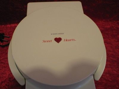 black decker sweet hearts electric waffle iron maker