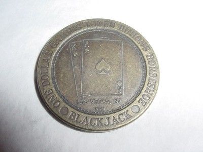 BINIONS HORSESHOE CASINO VEGAS DOLLAR GAMING TOKEN BLACKJACK