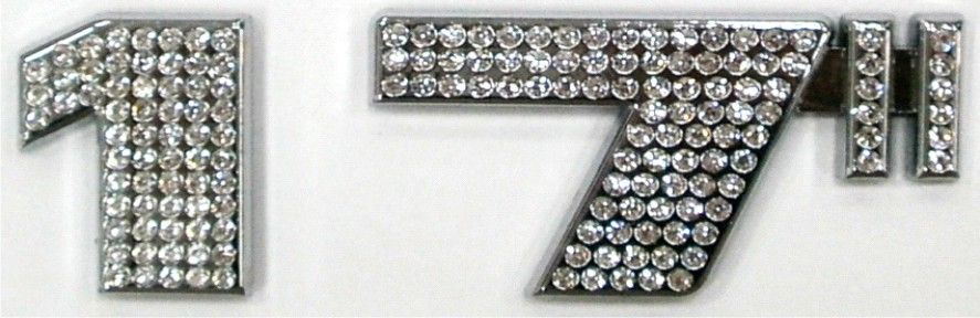 Crystal Enlarge Bling Tire Rim Size Emblem 16 17 18