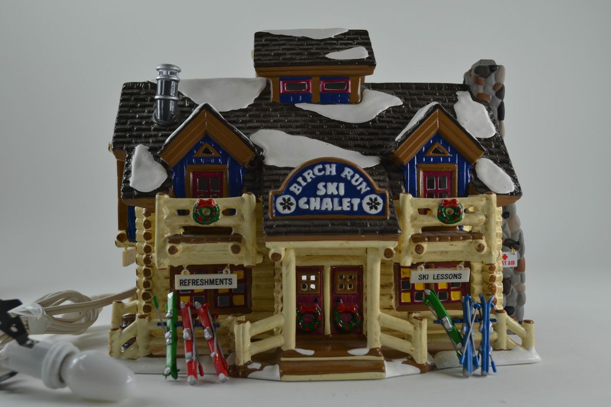 Dept 56 Snow Village Series Birch Run Ski Chalet Retired 1999