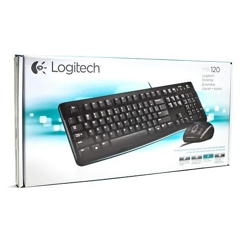   002565 MK120 Keyboard Mouse Combo USB Optical Mouse Brand New