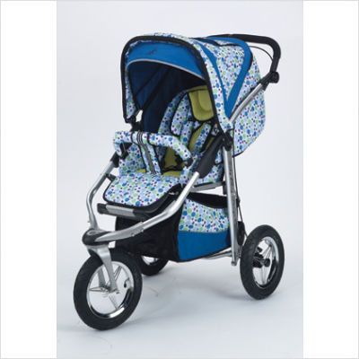 Baby Bling Metamorphosis Jogging Stroller Blue Peacock