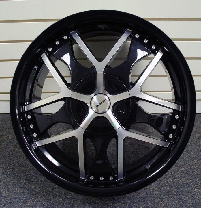 20 inch Wheels Black Machined Rims Limited 350