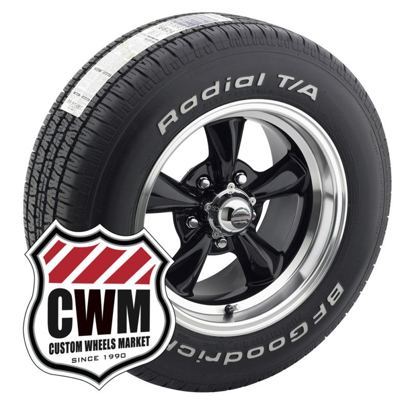 15x7 15x8 Black Wheels Rims Tires 235 60R15 255 60R15 for Olds Cutlass 