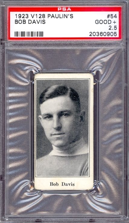 1923 V128 Paulins Hockey 54 Bob Davis PSA 2 5 308810