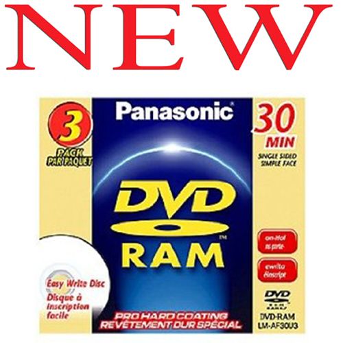 Panasonic Mini Blank DVD RAM Disks for Camcorders 3Pack