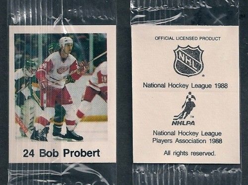 1988 89 Frito Lay Insert Bob Probert in Cello Pack