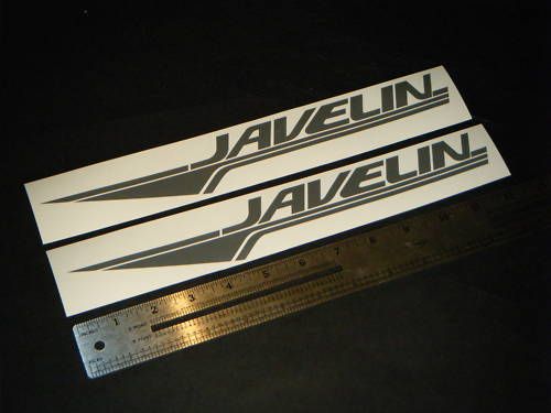 Javelin Boats Silver Decal 12 Stickers Pair