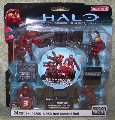 Halo Wars Mega Bloks Set #3 UNSC Red Combat Unit Contains 4 Mini 