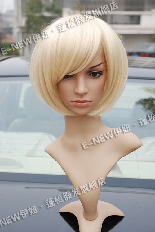 Beautiful Fashion New Short Platinum Blonde Bob Wigs