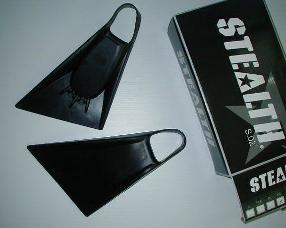 Stealth Bodyboard Fins L Surf Pro New Manta 11 12 5