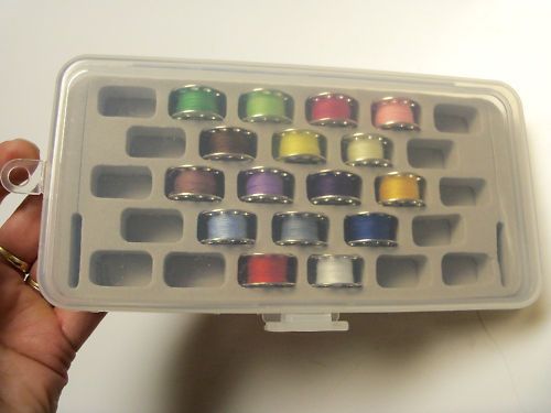 Bobbin Storage Case Holder HOLDS 28 Sewing Machine Thread Bobbins 