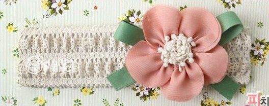 Baby Kinder Haarband Schleif Stirnband mit Blume Blute  TH013 