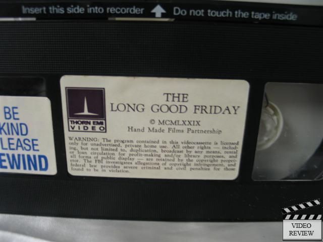 Long Good Friday The VHS Bob Hoskins Helen Mirren