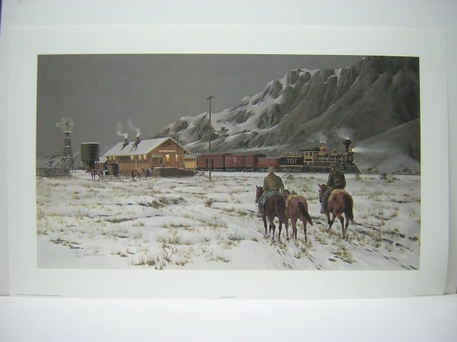 Jodie Boren Rendezvous 707 Old West Train Ed Print