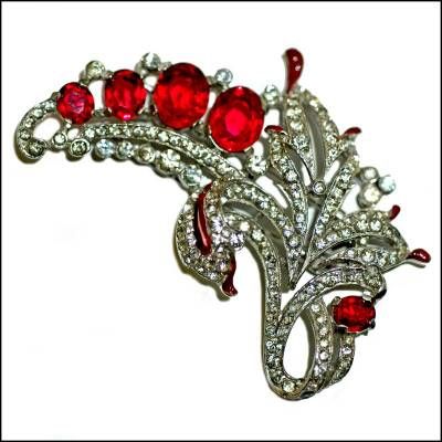 Vintage Crown Trifari Floral Spray Brooch by A Philippe