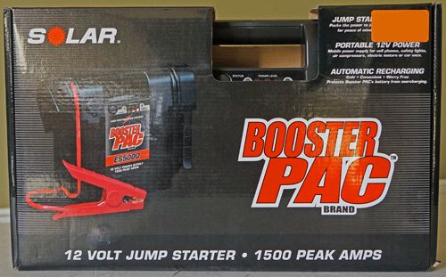 Solar Booster Pac ES5000 Rechargeable 12V Battery Booster 1500A Peak 