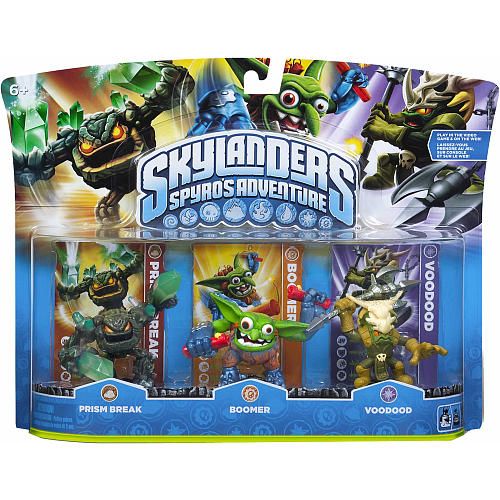 Skylanders Boomer Prism Break Voodood 3 Pack New Spyros Wii Xbox PS3 