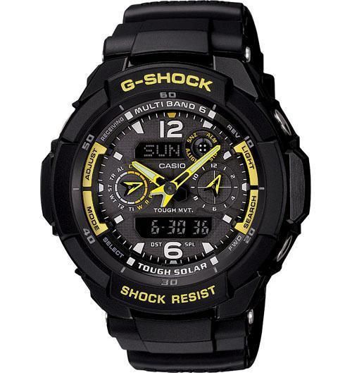 BRAND NEW CASIO G SHOCK AVIATION SOLAR MENS WATCH GW3500B 1A FREE 