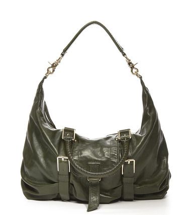 Botkier SASHA medium duffle LEATHER Bag in Hunter Green $595 NWT