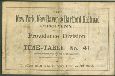 NYNH H 1904 Jul 24 No 41 Providence Division New Haven ETT