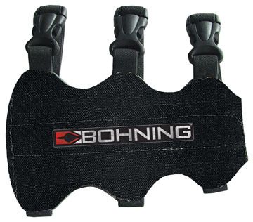 ARMGUARD ARM GUARD Archery Bowstring Bow Bohning 3 Strap BLACK 