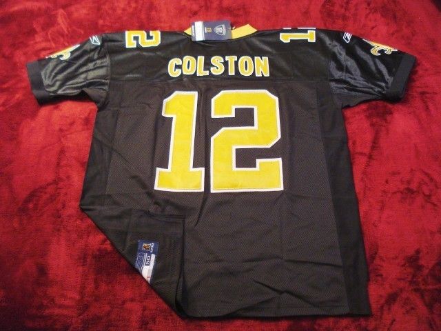 12 Marques Colston Saints Black NFL Sewn Jersey Choose Size