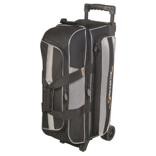   Streamline 3 Ball Triple Roller Bowling Bag Black Silver New