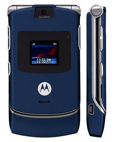 NEW in BOX MOTOROLA V3 BLUE UNLOCKED AT T T MOBILE GSM PHONE