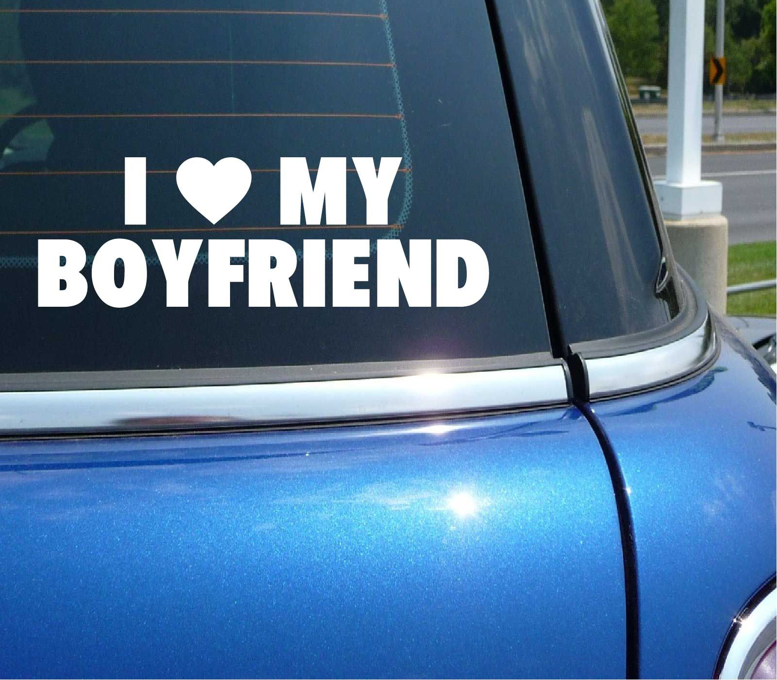 Heart Love My Boyfriend Funny Decal Sticker Vinyl Car Wall