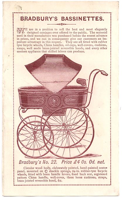 History Belle of The Dell Bradbury Bassinette Pram Advertising Leaflet 