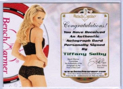 TIFFANY SELBY 2012 BENCHWARMER VEGAS BABY #d 09/11 GREEN FOIL AUTO 