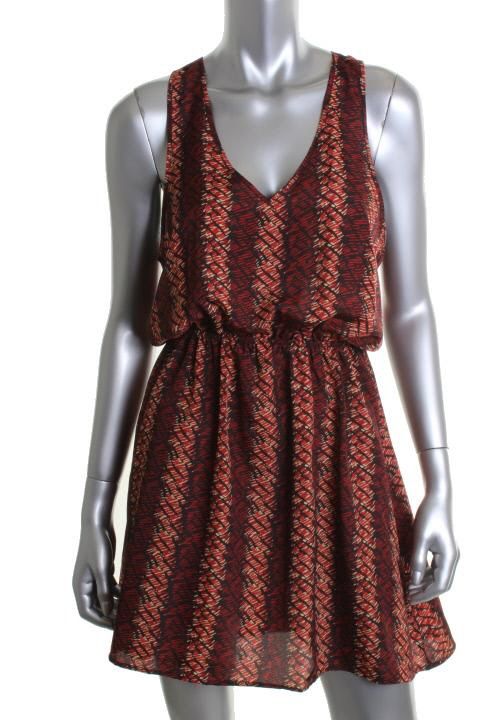 Patterson J Kincaid New Brea Multi Color Sleeveless V Neck Casual 