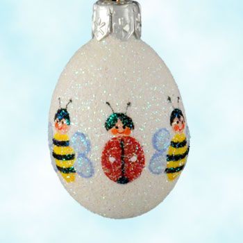 Patricia Breen Mini Easter Egg Bee Ladybug European Glass Christmas 