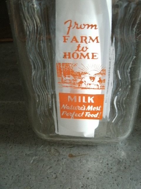 Vintage MILK BOTTLE From Wiegersma Farm Dairy, IMLAY CITY,Mich.