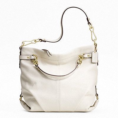 17165 Brooke White Leather Shoulder Bag Elegant New $358 Beautiful 