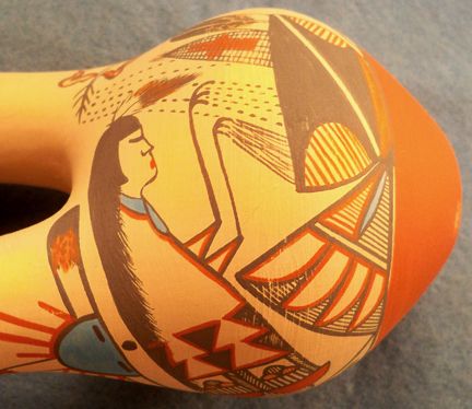 Vintage Indian Wedding Vase Pottery Cyndee s Brophy