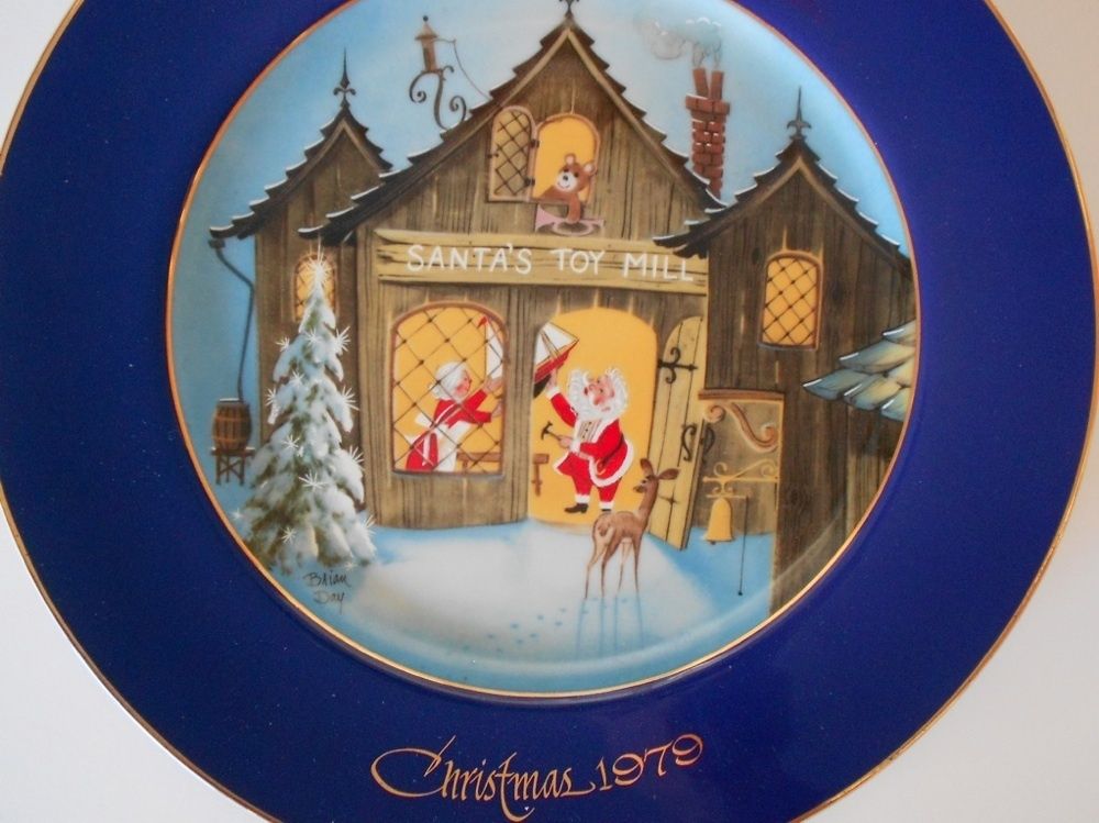 Collectors Christmas Plate 1979 Brian Day Santa Mrs. Clause Limited 