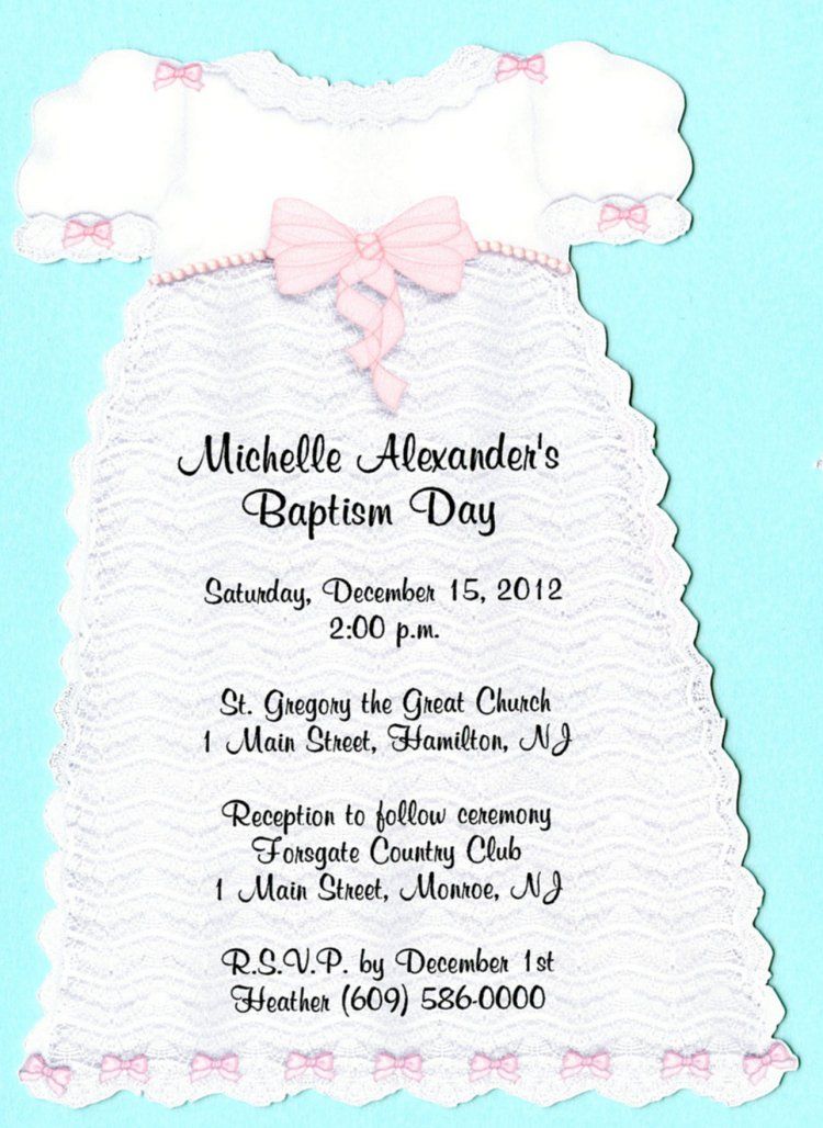   Christening Baptism Outfits Personalized Invitations w/Envelopes