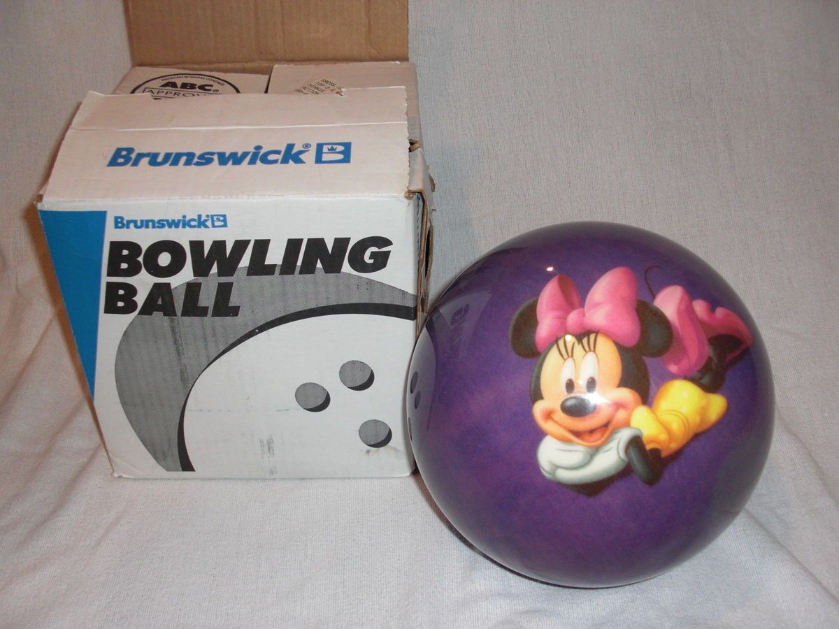    BRUNSWICK 12 LB UNDRILLED MINNIE MOUSE LAVENDER PURPLE BOWLING BALL