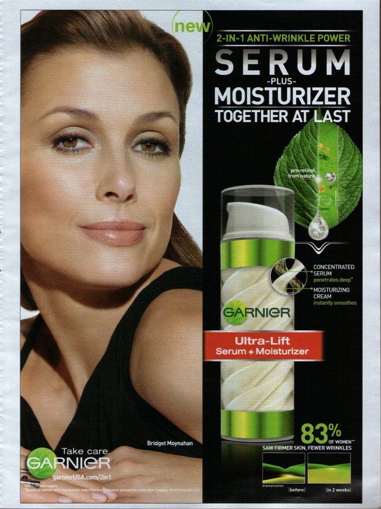 Bridget Moynahan Garnier 2012 Magazine Print Ad G