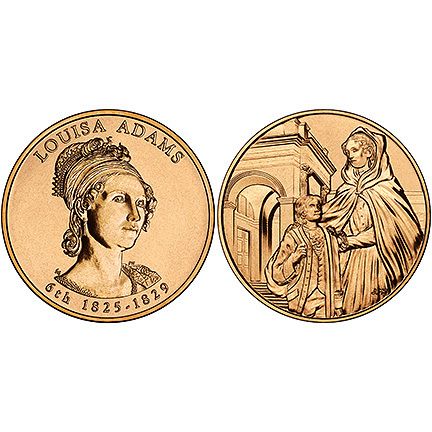 Louise Adams Bronze Medal US Mint Velvet Case 2008