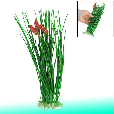 Aquarium Fishbowl 40cm High Red Green Florescent Manmade Plastic 