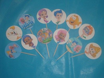 Bubble Guppies Cupcake Cake Picks Birthday Decorations