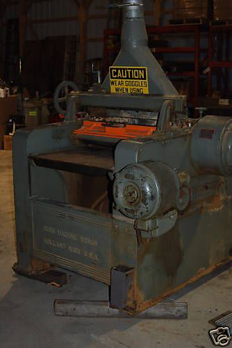 Buss Planer 30 x 8 Model M 15HP w Grinder 2HP Feed