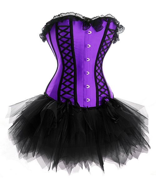 New Burlesque Corset Dress Top Bustiers Tutu 2106 7008