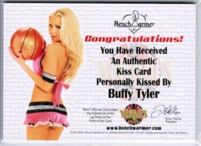 BUFFY TYLER 2012 BENCHWARMER VEGAS BABY #d 2/11 GREEN AUTO SIGNATURE 