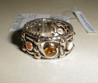 JOHN HARDY   Bulan Citrine & Sunset Colorway Band Ring